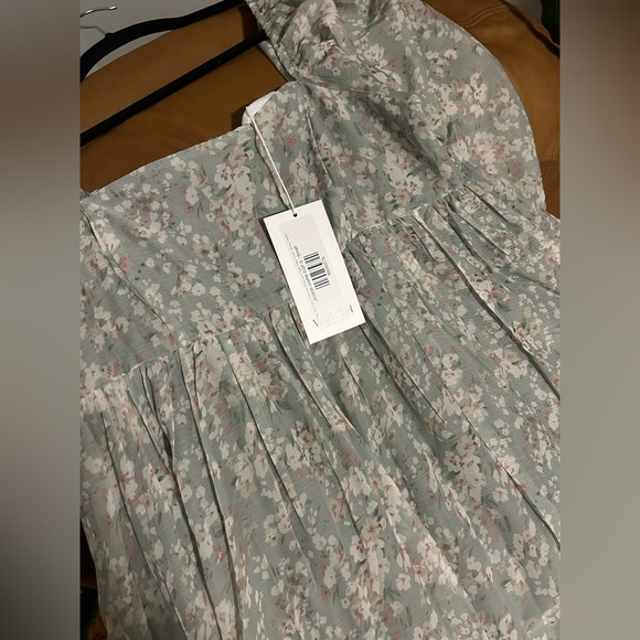 NWT - Worth Collective - Mona Maxi Dress w/ Smocking Sage Green - Bump Friendly - Picture 3 of 5